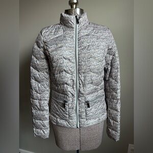 Women's dainty floral flower lightweight Quilted down blend spring fall Jacket